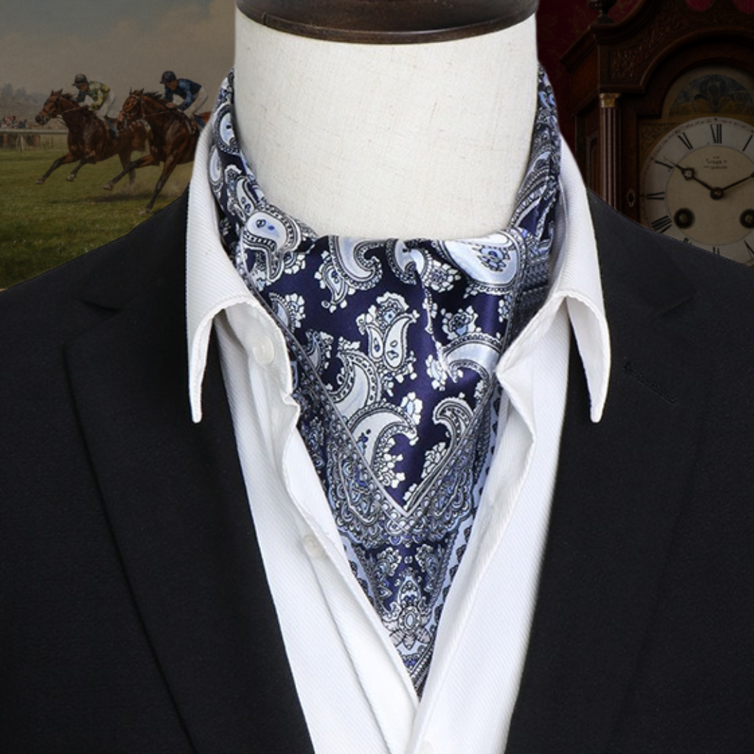 Silk Ascot – Sapphire Paisley