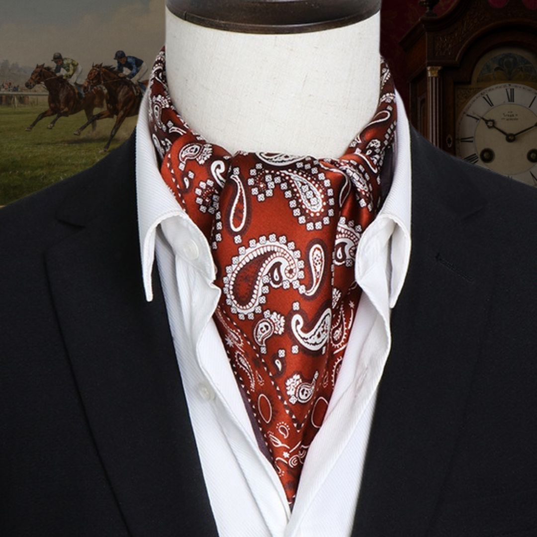 Silk Ascot – Scarlet Paisley