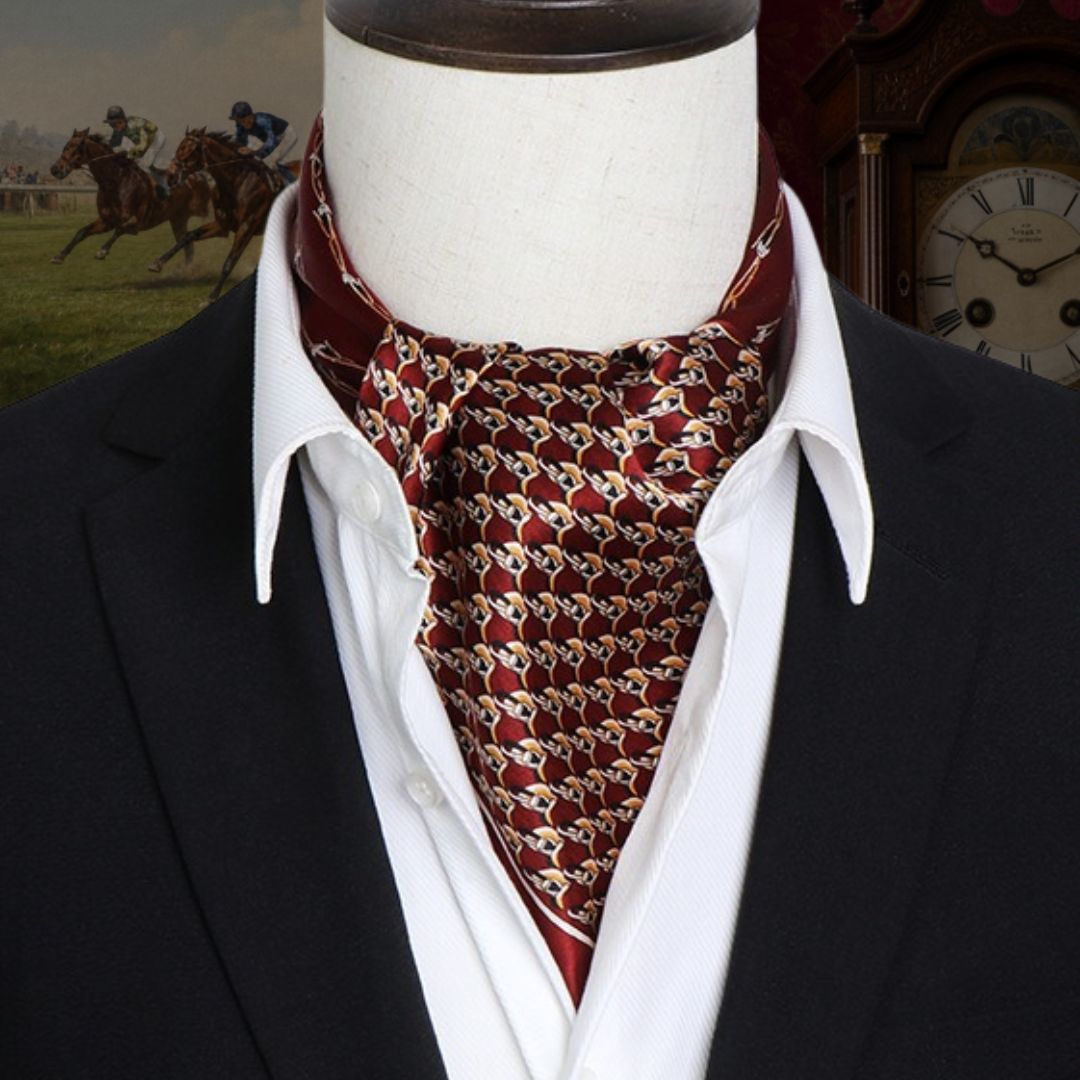 Silk Ascot – Crimson Mosaic
